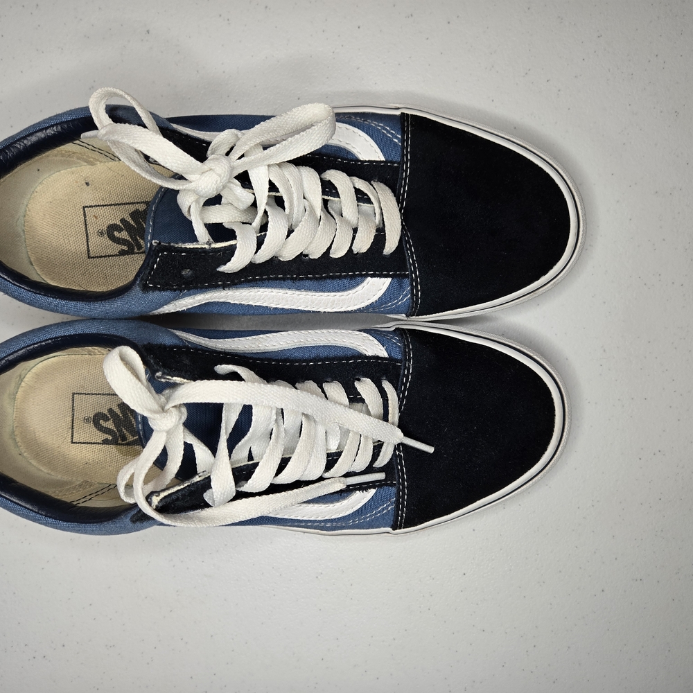 Vans Blue and Black Sneakers Classic Style
